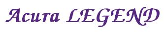 Rendering -Acura LEGEND - using Zapf Chancery