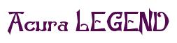 Rendering -Acura LEGEND - using Manchuria