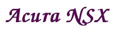 Rendering -Acura NSX - using Zapf Chancery