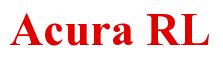 Rendering -Acura RL - using Times New Roman Bold