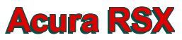 Rendering -Acura RSX - using Arial Bold