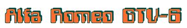 Rendering -Alfa Romeo GTV-6 - using Computer Font