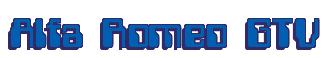 Rendering -Alfa Romeo GTV - using Computer Font