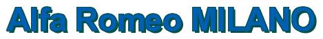 Rendering -Alfa Romeo MILANO - using Arial Bold