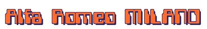 Rendering -Alfa Romeo MILANO - using Computer Font