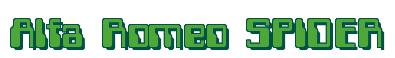 Rendering -Alfa Romeo SPIDER - using Computer Font