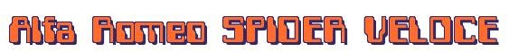 Rendering -Alfa Romeo SPIDER VELOCE - using Computer Font