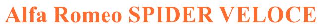 Rendering -Alfa Romeo SPIDER VELOCE - using Times New Roman Bold