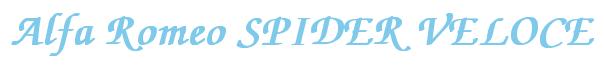 Rendering -Alfa Romeo SPIDER VELOCE - using Zapf Chancery