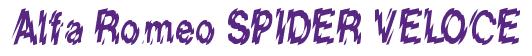Rendering -Alfa Romeo SPIDER VELOCE - using Nervous