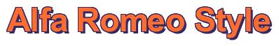 Rendering -Alfa Romeo Style - using Arial Bold