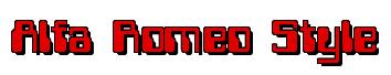 Rendering -Alfa Romeo Style - using Computer Font