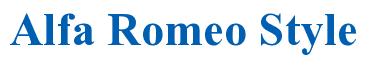 Rendering -Alfa Romeo Style - using Times New Roman Bold