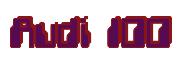 Rendering -Audi 100 - using Computer Font