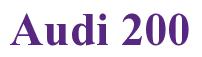 Rendering -Audi 200 - using Times New Roman Bold