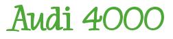 Rendering -Audi 4000 - using Whoa Whoa