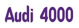 Rendering -Audi 4000 - using Callimarker