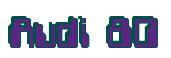Rendering -Audi 80 - using Computer Font