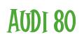 Rendering -Audi 80 - using Cooper Latin