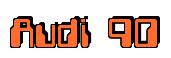 Rendering -Audi 90 - using Computer Font