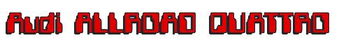 Rendering -Audi ALLROAD QUATTRO - using Computer Font