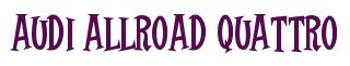 Rendering -Audi ALLROAD QUATTRO - using Cooper Latin