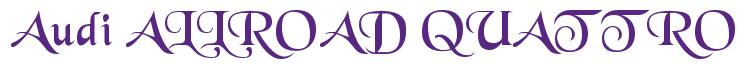 Rendering -Audi ALLROAD QUATTRO - using Black Chancery
