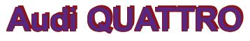 Rendering -Audi QUATTRO - using Arial Bold