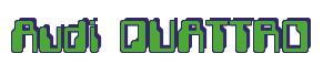 Rendering -Audi QUATTRO - using Computer Font