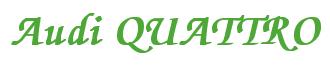 Rendering -Audi QUATTRO - using Zapf Chancery