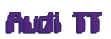 Rendering -Audi TT - using Computer Font