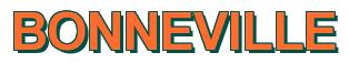Rendering -BONNEVILLE - using Arial Bold