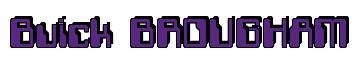 Rendering -Buick BROUGHAM - using Computer Font