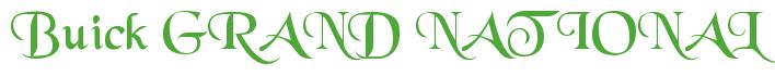 Rendering -Buick GRAND NATIONAL - using Black Chancery