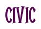 Rendering -CIVIC - using Cooper Latin