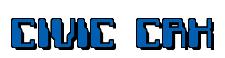 Rendering -CIVIC CRX - using Computer Font
