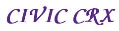Rendering -CIVIC CRX - using Zapf Chancery