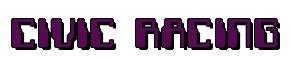 Rendering -CIVIC RACING - using Computer Font