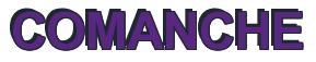 Rendering -COMANCHE - using Arial Bold