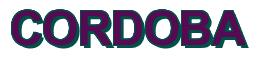 Rendering -CORDOBA - using Arial Bold
