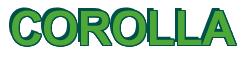 Rendering -COROLLA - using Arial Bold