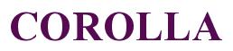 Rendering -COROLLA - using Times New Roman Bold