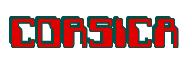 Rendering -CORSICA - using Computer Font