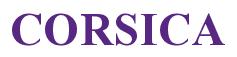 Rendering -CORSICA - using Times New Roman Bold