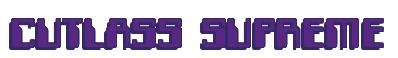 Rendering -CUTLASS SUPREME - using Computer Font