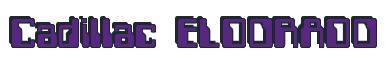 Rendering -Cadillac ELDORADO - using Computer Font