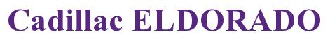 Rendering -Cadillac ELDORADO - using Times New Roman Bold