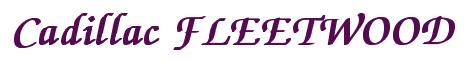 Rendering -Cadillac FLEETWOOD - using Zapf Chancery