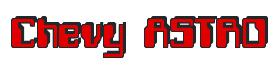Rendering -Chevy ASTRO - using Computer Font