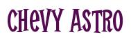 Rendering -Chevy ASTRO - using Cooper Latin